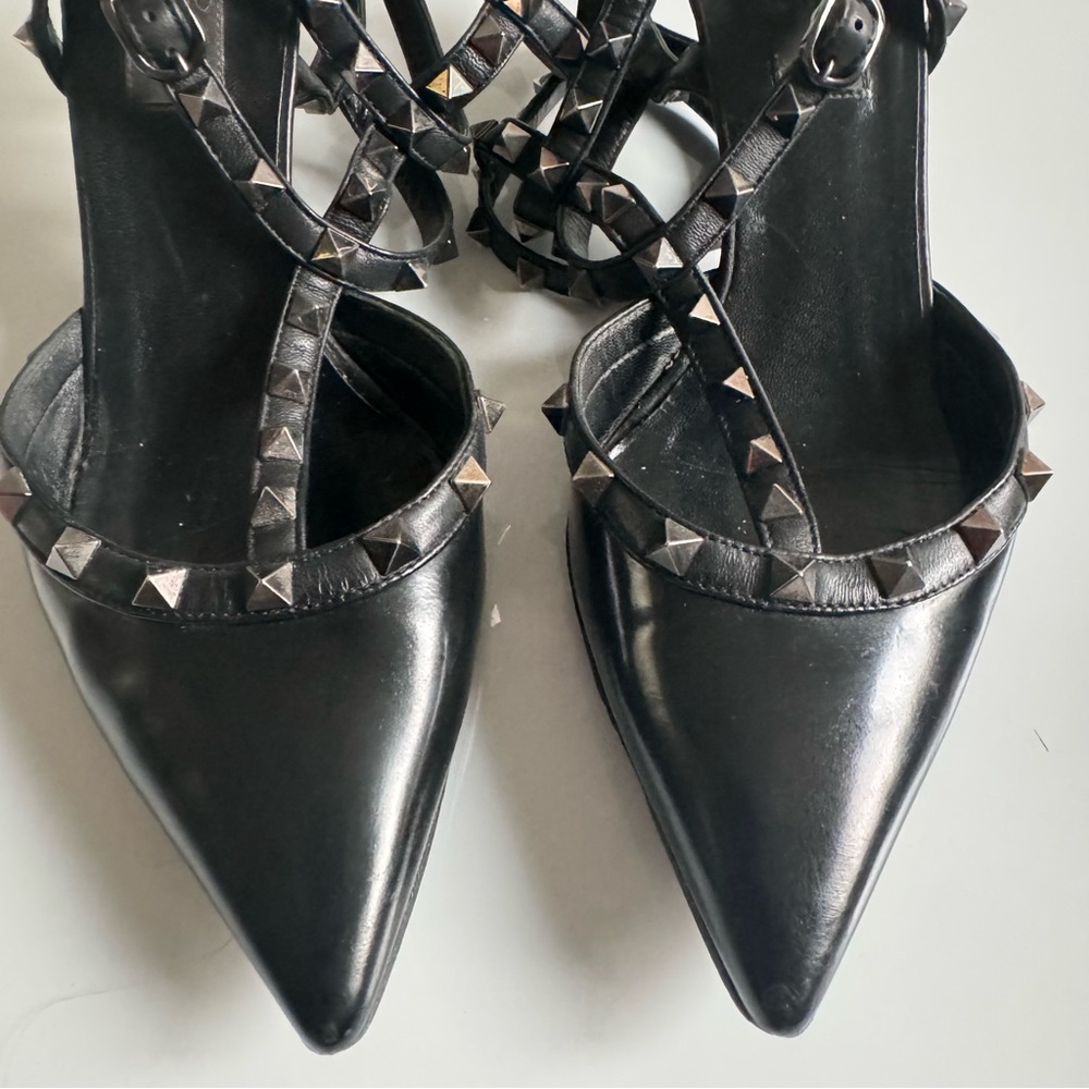 VALENTINO Rockstud Noir Caged 65mm Pumps Black EU 39 EUC - Picture 4 of 16